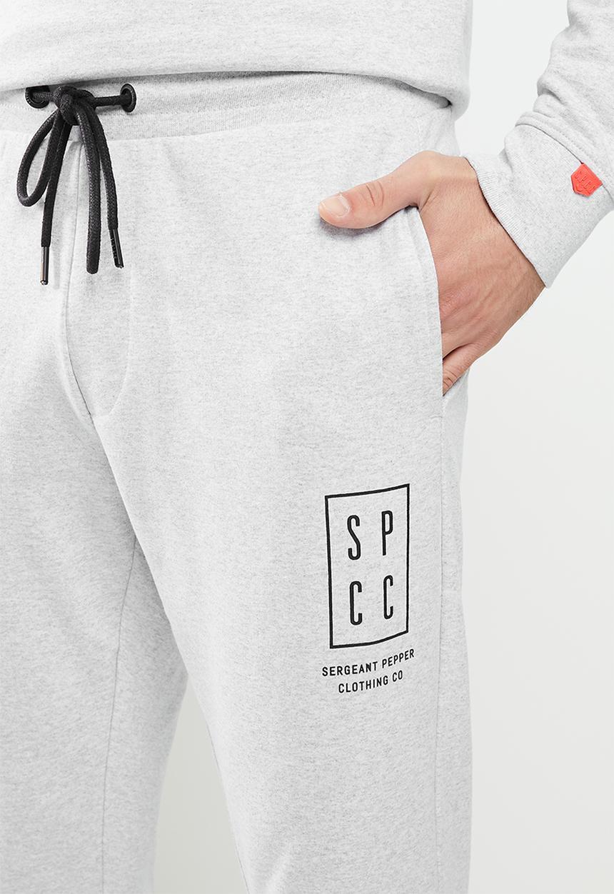 S.P.C.C - Ingram regular fit elasticated track pants - ice melange