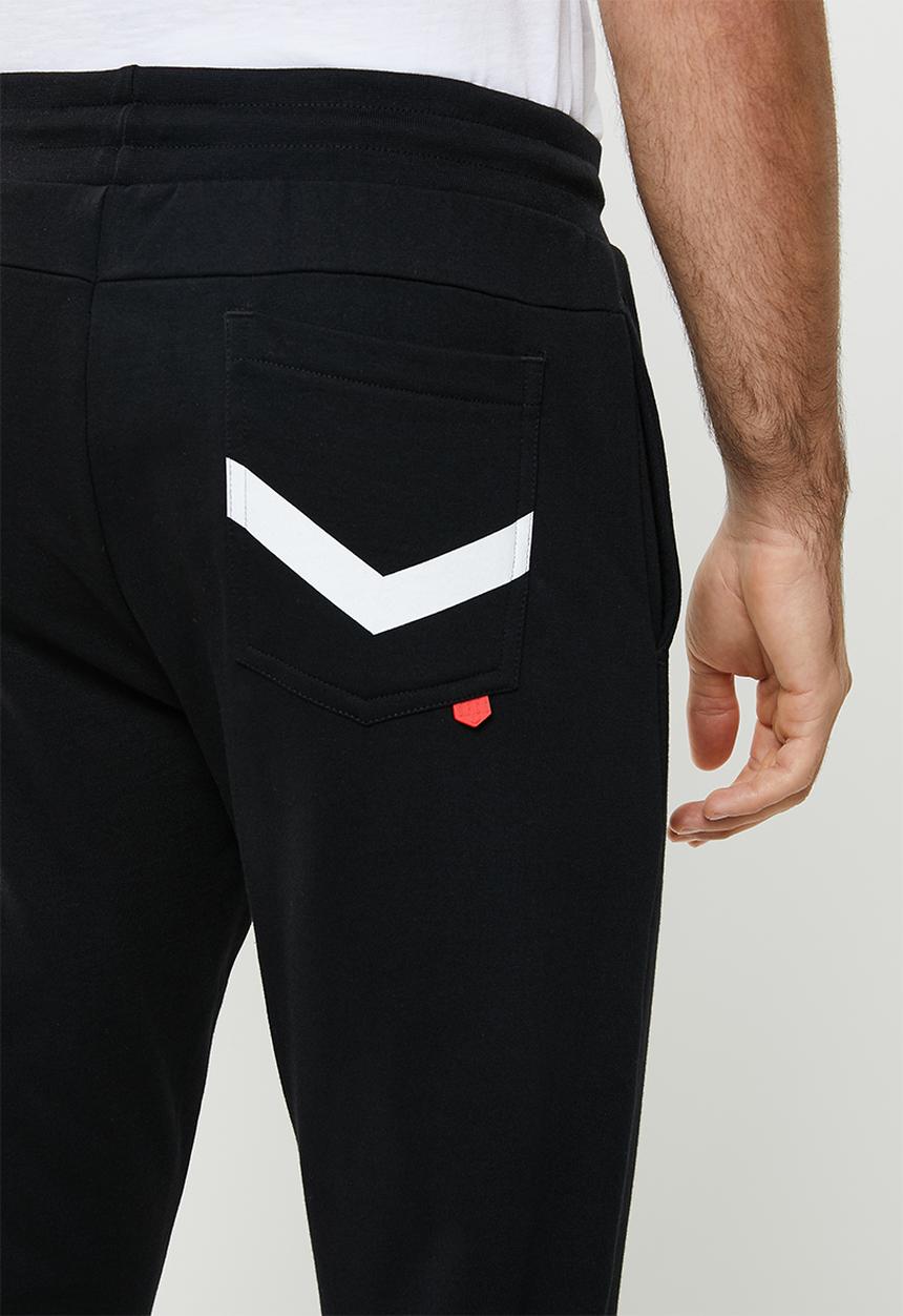 S.P.C.C - Ingram regular fit elasticated track pants - black