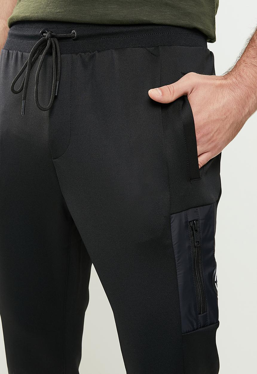 S.P.C.C - Averett regular fit elasticated track pants - black