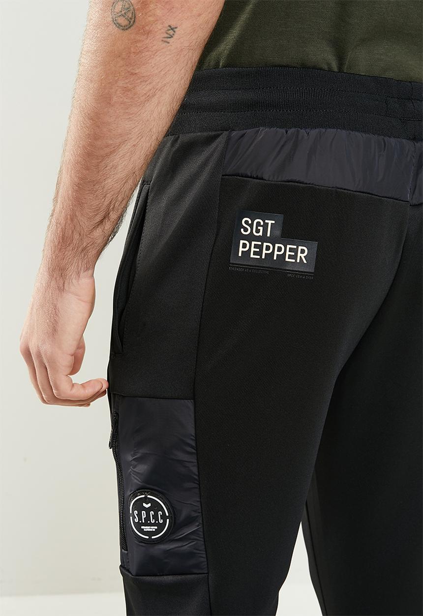 S.P.C.C - Averett regular fit elasticated track pants - black
