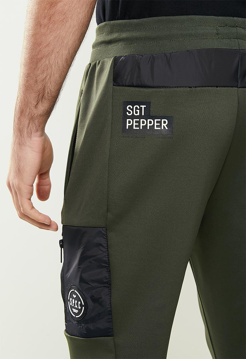 S.P.C.C - Averett regular fit elasticated track pants - dark moss