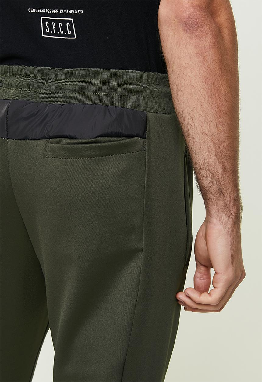 S.P.C.C - Averett regular fit elasticated track pants - dark moss