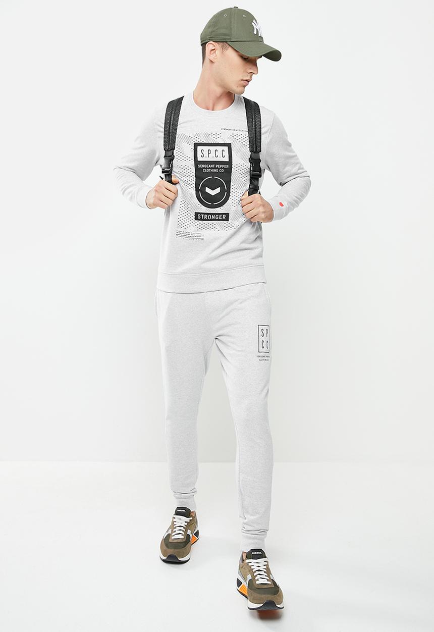 S.P.C.C - Hyder regular fit crew neck sweat - ice melange