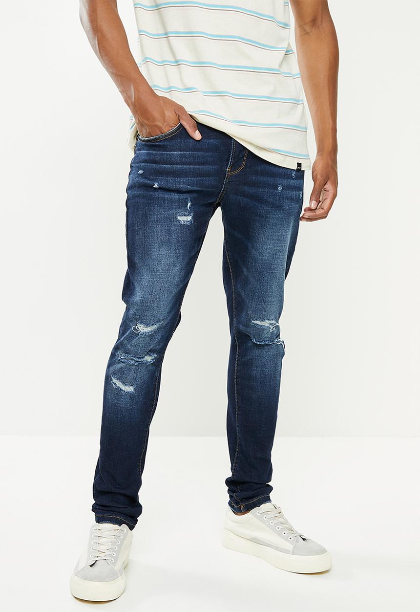 Cutty - Moore Skinny fit Rip and Repair denim jean - blue grey