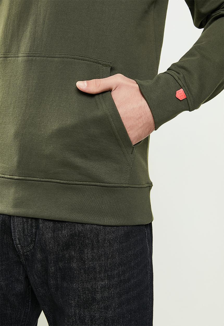 S.P.C.C - Riley regular fit pullover hoodie - dark moss