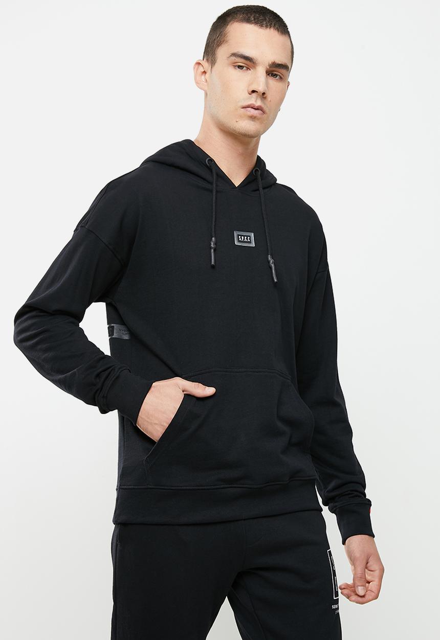 S.P.C.C - Klayton relaxed fit pullover hoodie - black
