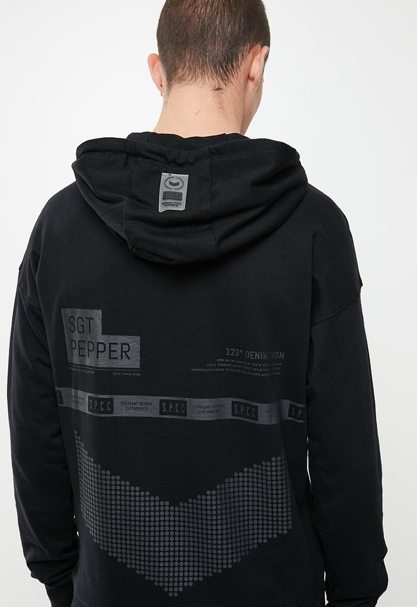 S.P.C.C - Klayton relaxed fit pullover hoodie - black