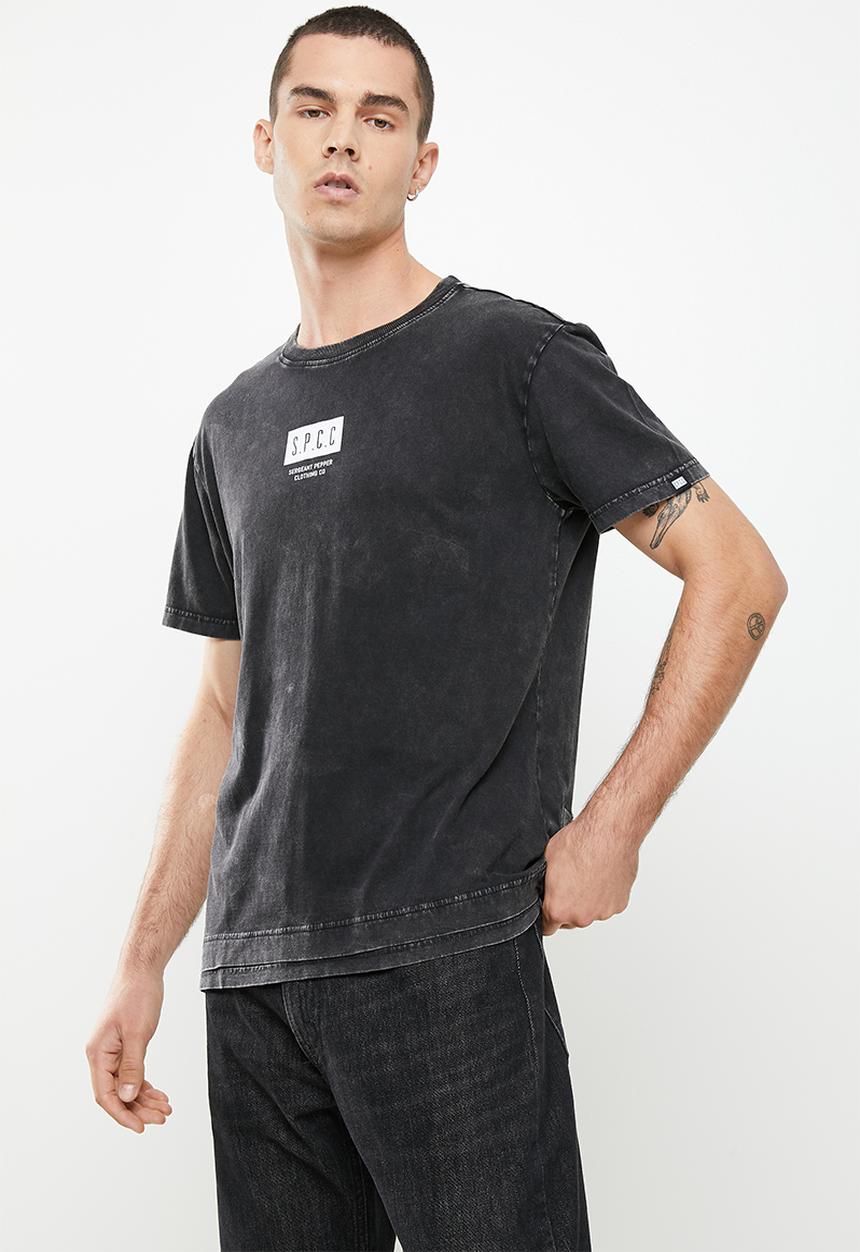 S.P.C.C - Crosby relaxed fit peepout hem tee - black