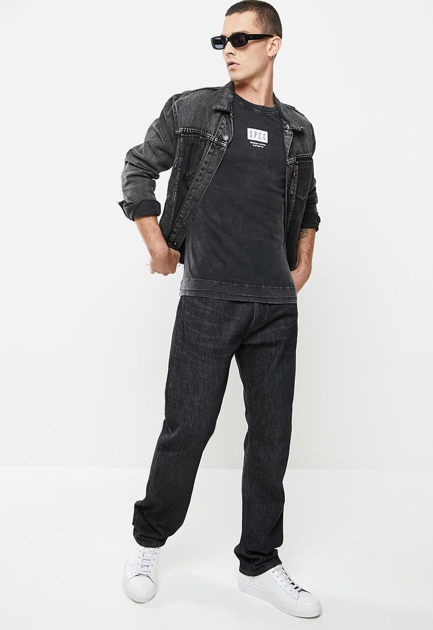 S.P.C.C - Crosby relaxed fit peepout hem tee - black