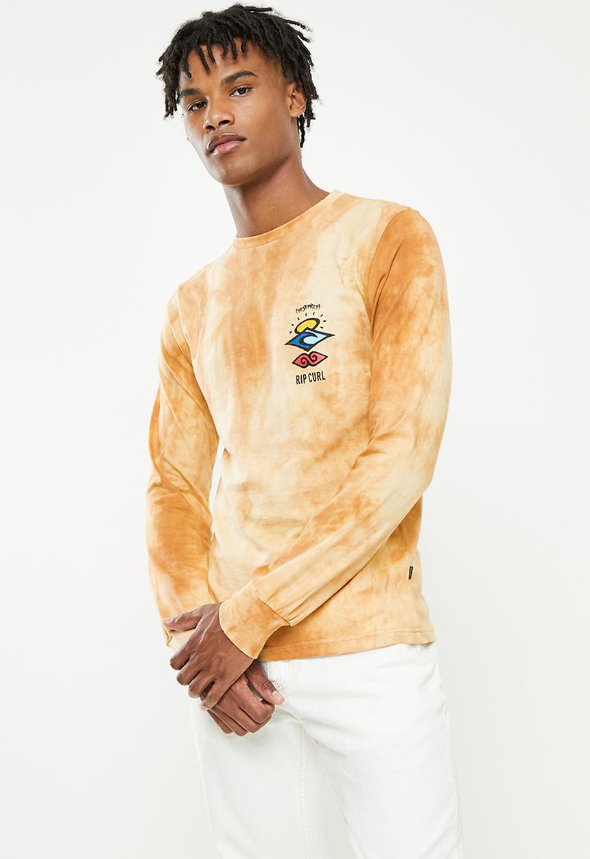 Rip Curl - Search logo long sleeve tee - camel spectra
