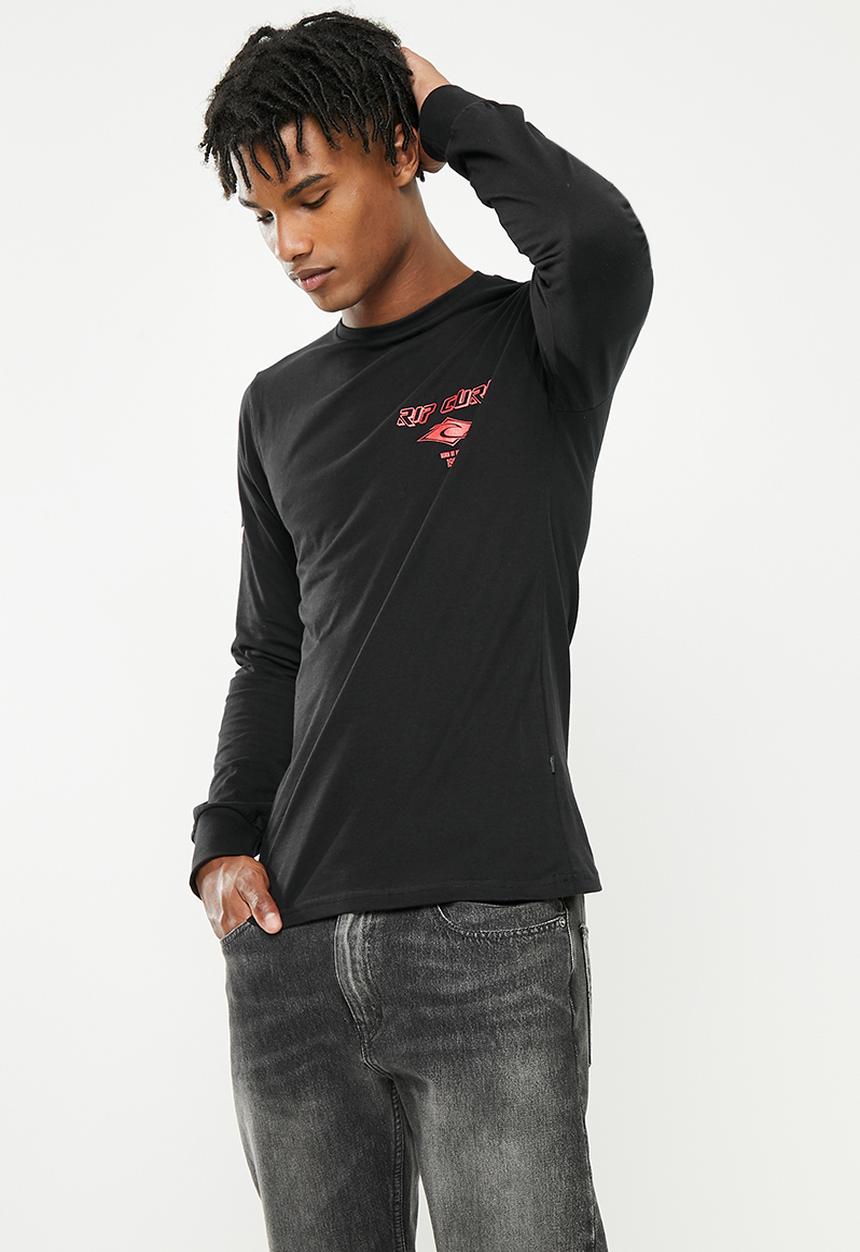 Rip Curl - Fade out icon long sleeve tee - washed black