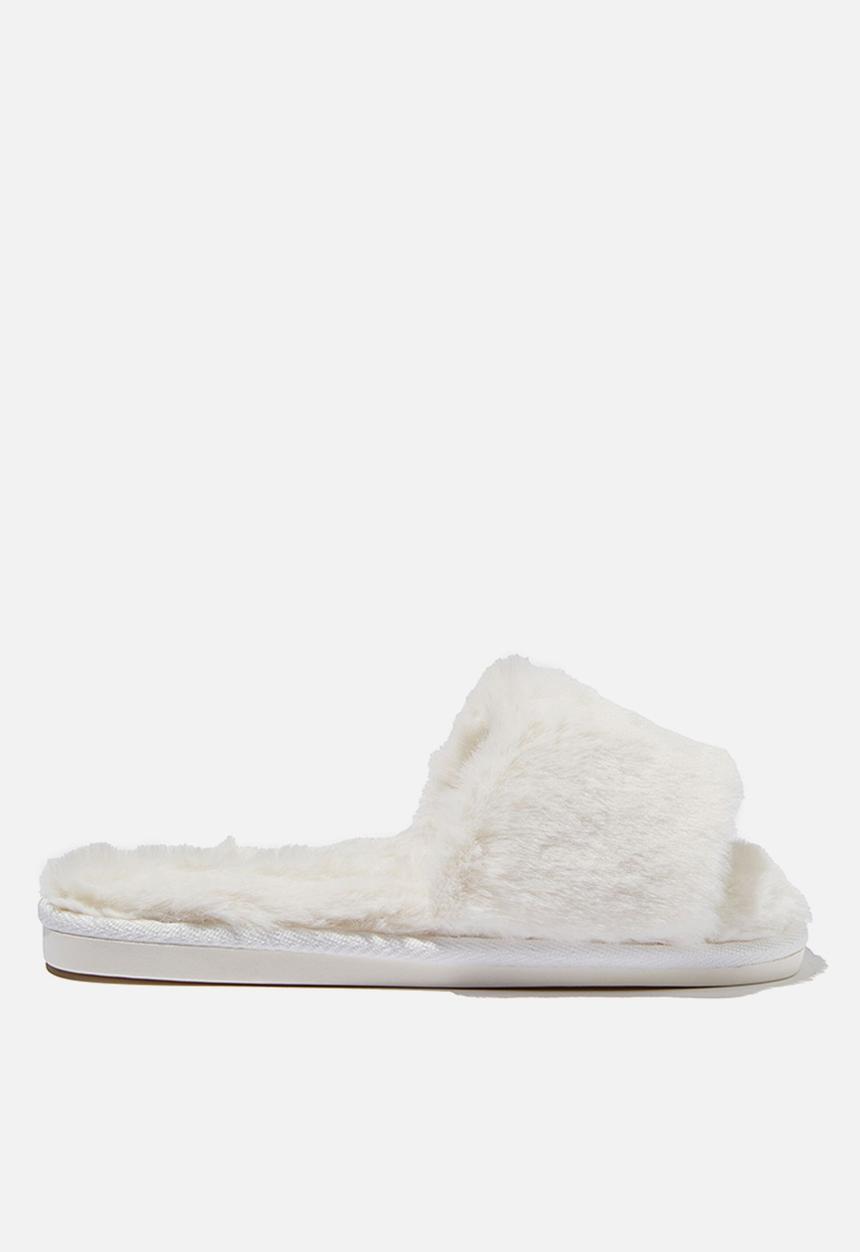 Cotton On - Square toe slide slipper - gardenia