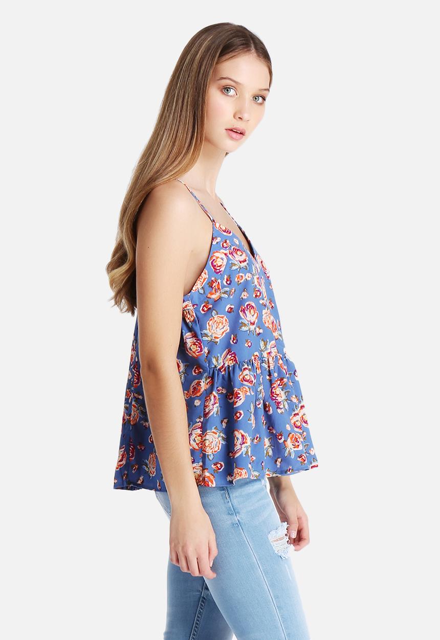 Glamorous - Denim Print Top