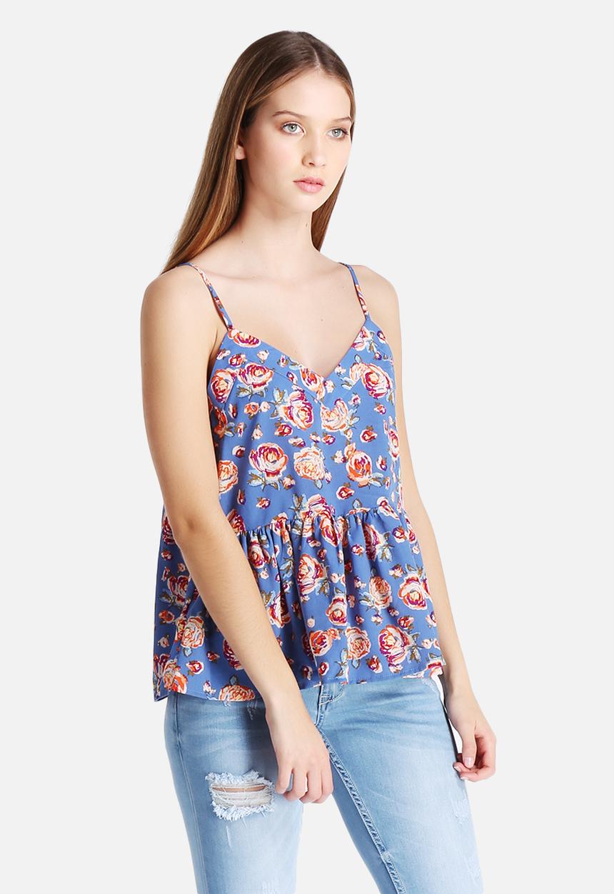 Glamorous - Denim Print Top