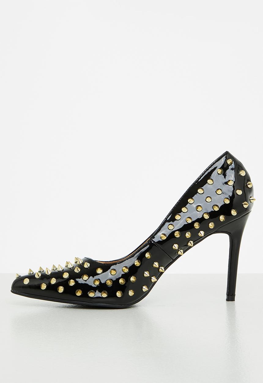 Madison® - Lush studded court heel - black