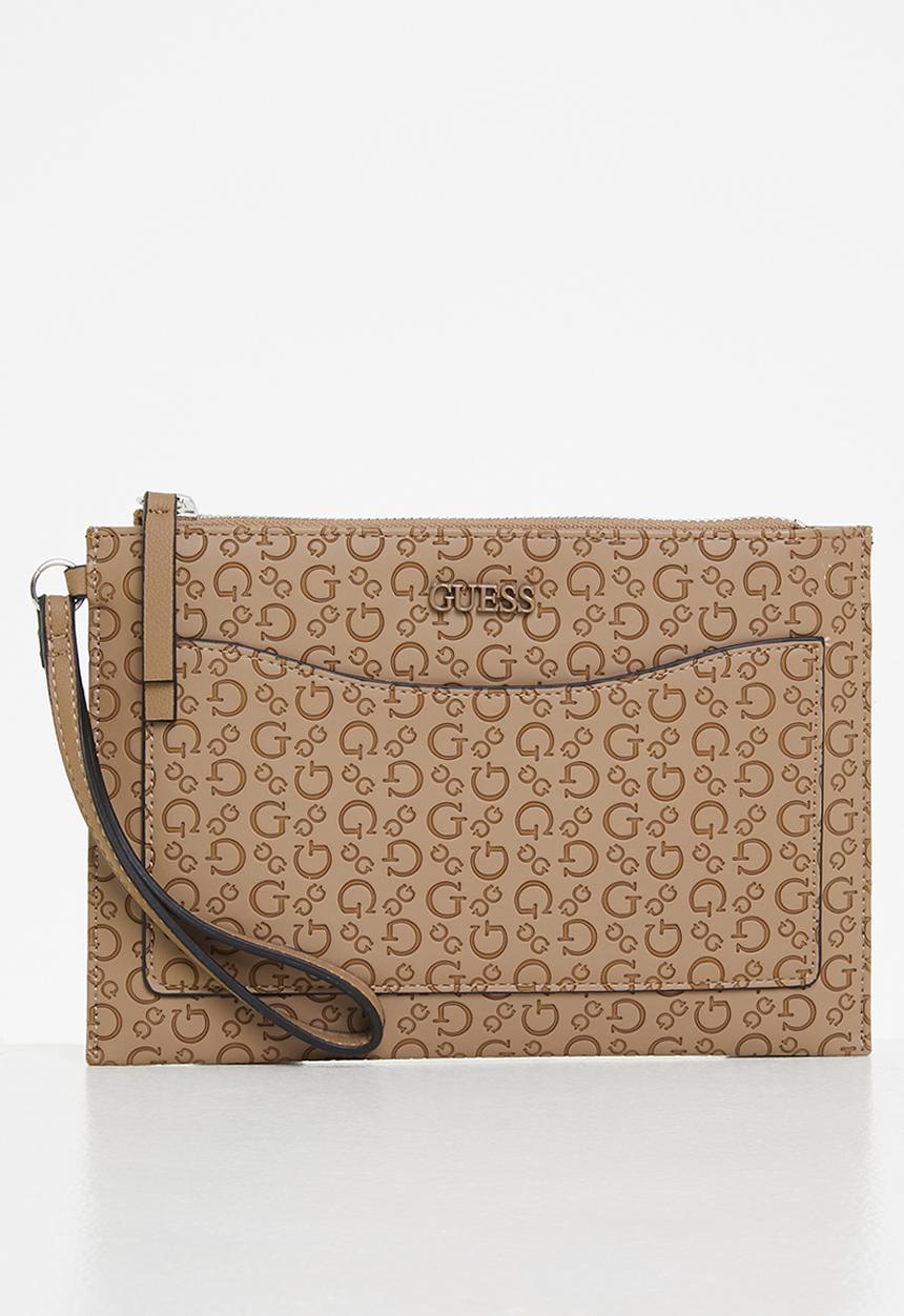 GUESS - Tempe slg wristlet - taupe