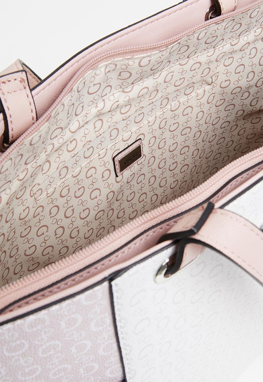 GUESS - Latham tote- pink & white