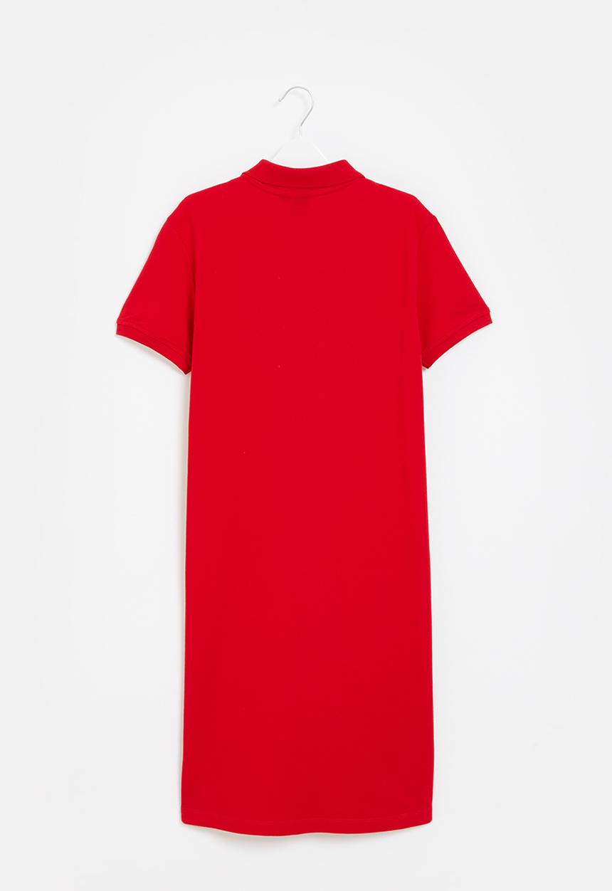 POLO - Girls classic short sleeve golfer dress - red