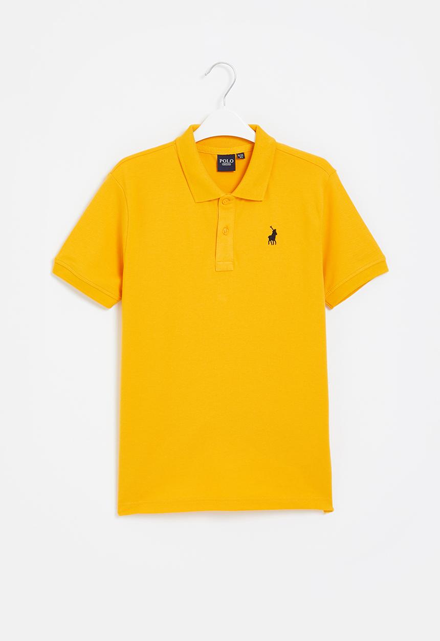 POLO - Boys classic short sleeve golfer - yellow
