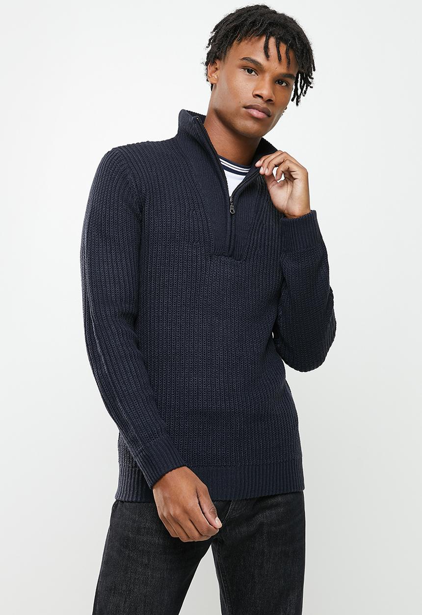 Brave Soul - Gilchrist knit - midnight navy