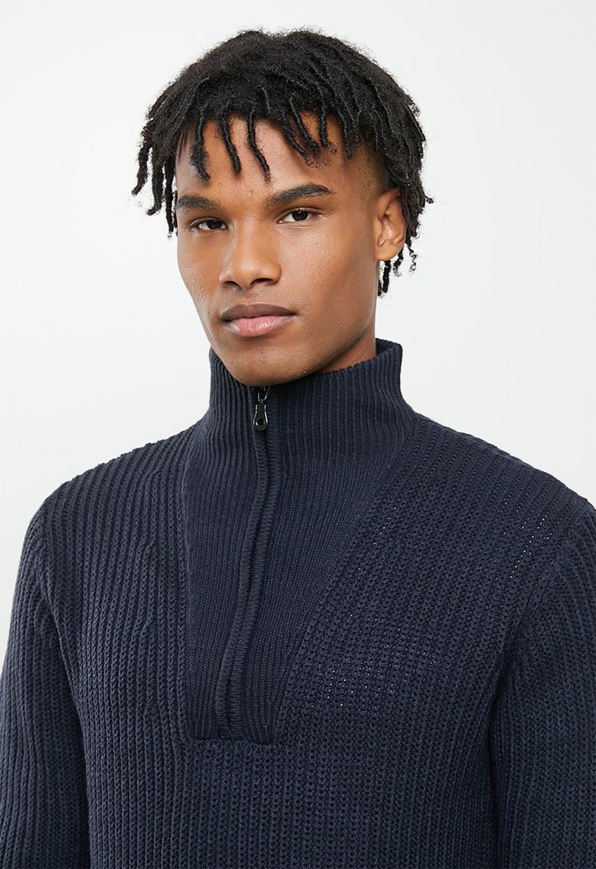 Brave Soul - Gilchrist knit - midnight navy