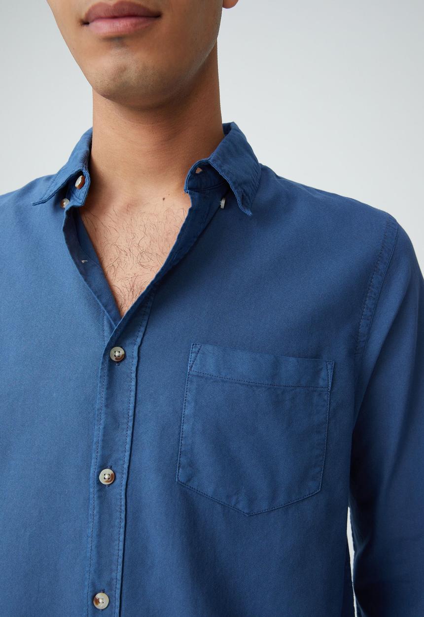 Cotton On - Mayfair long sleeve shirt-vintage aegean blue