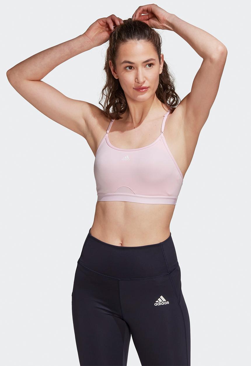 adidas Performance - Trn strap training bra - clear pink