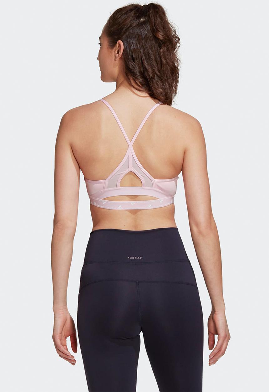 adidas Performance - Trn strap training bra - clear pink