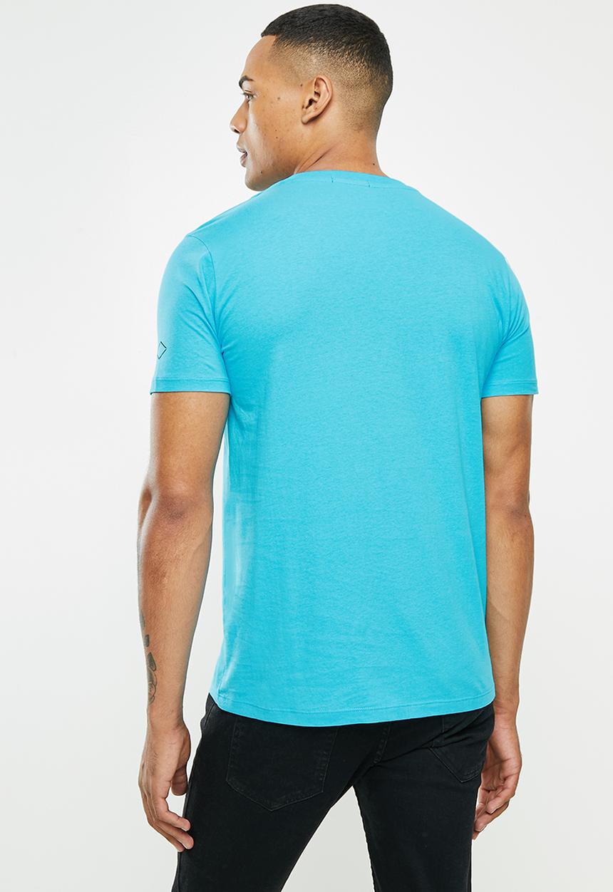 Replay - Replay logo tee - light blue