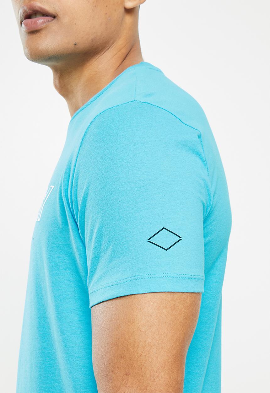 Replay - Replay logo tee - light blue