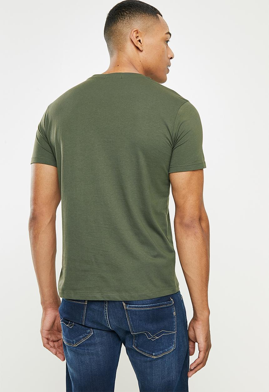 Replay - The replay printed tee - olive