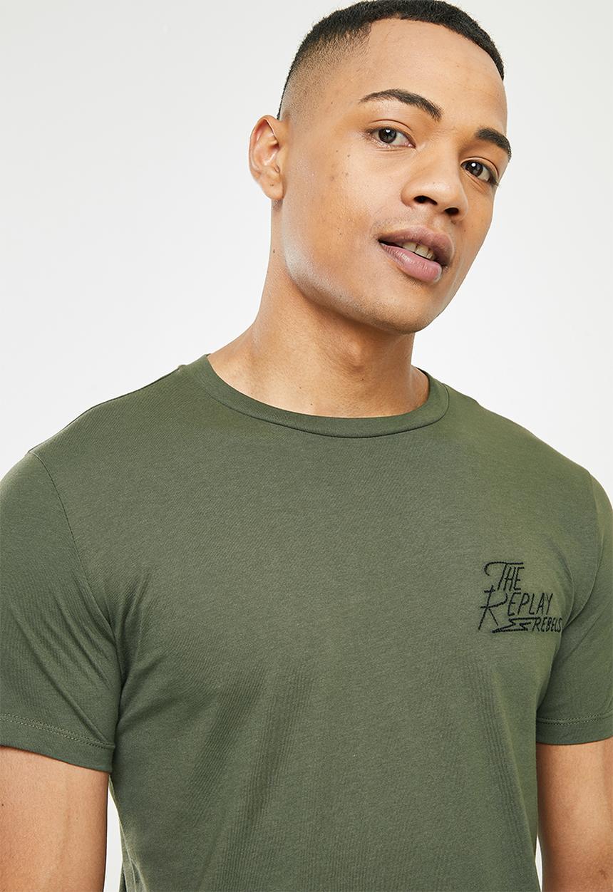 Replay - The replay printed tee - olive