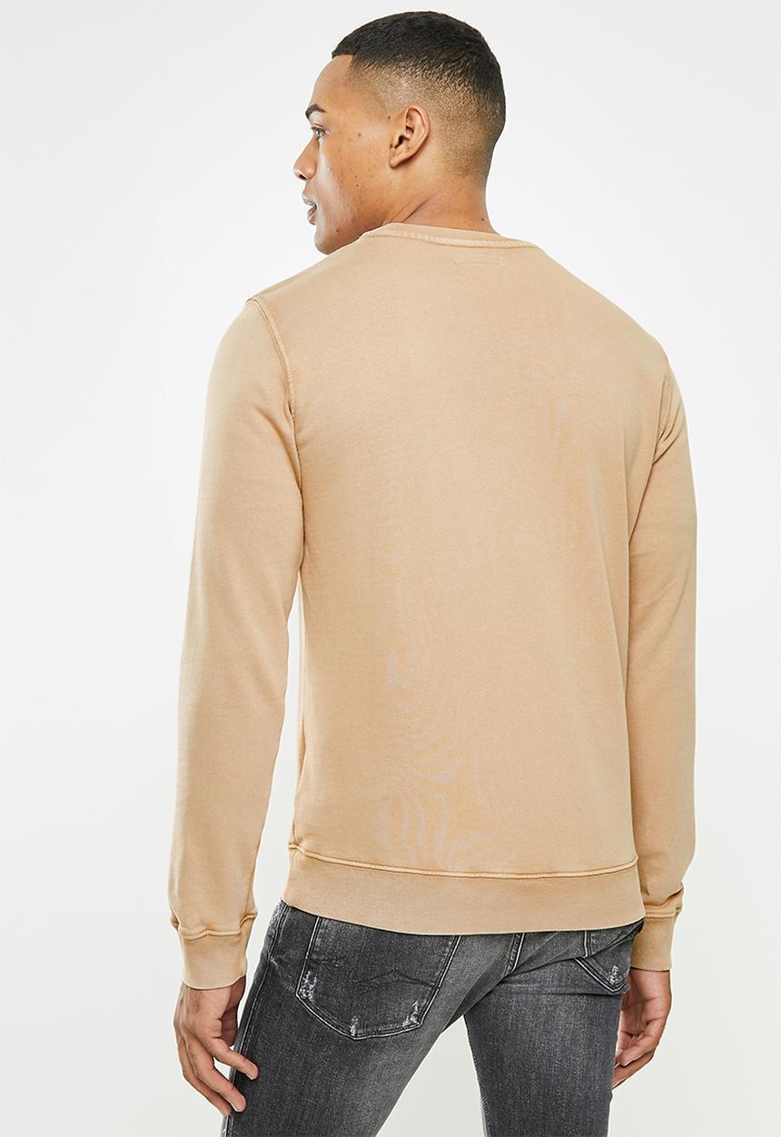 Replay - Essential logo crew sweat - brown