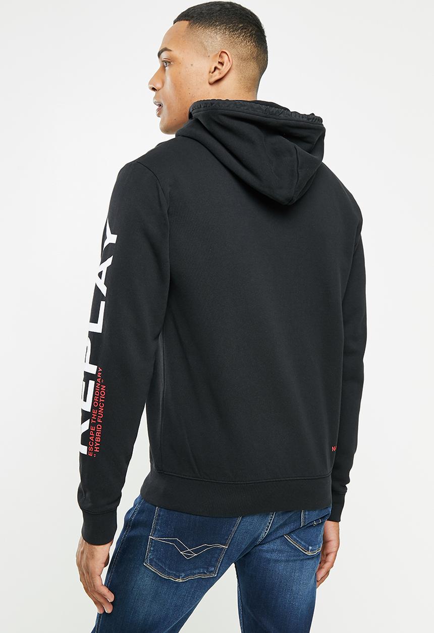 Replay - Replay zip hoody - black