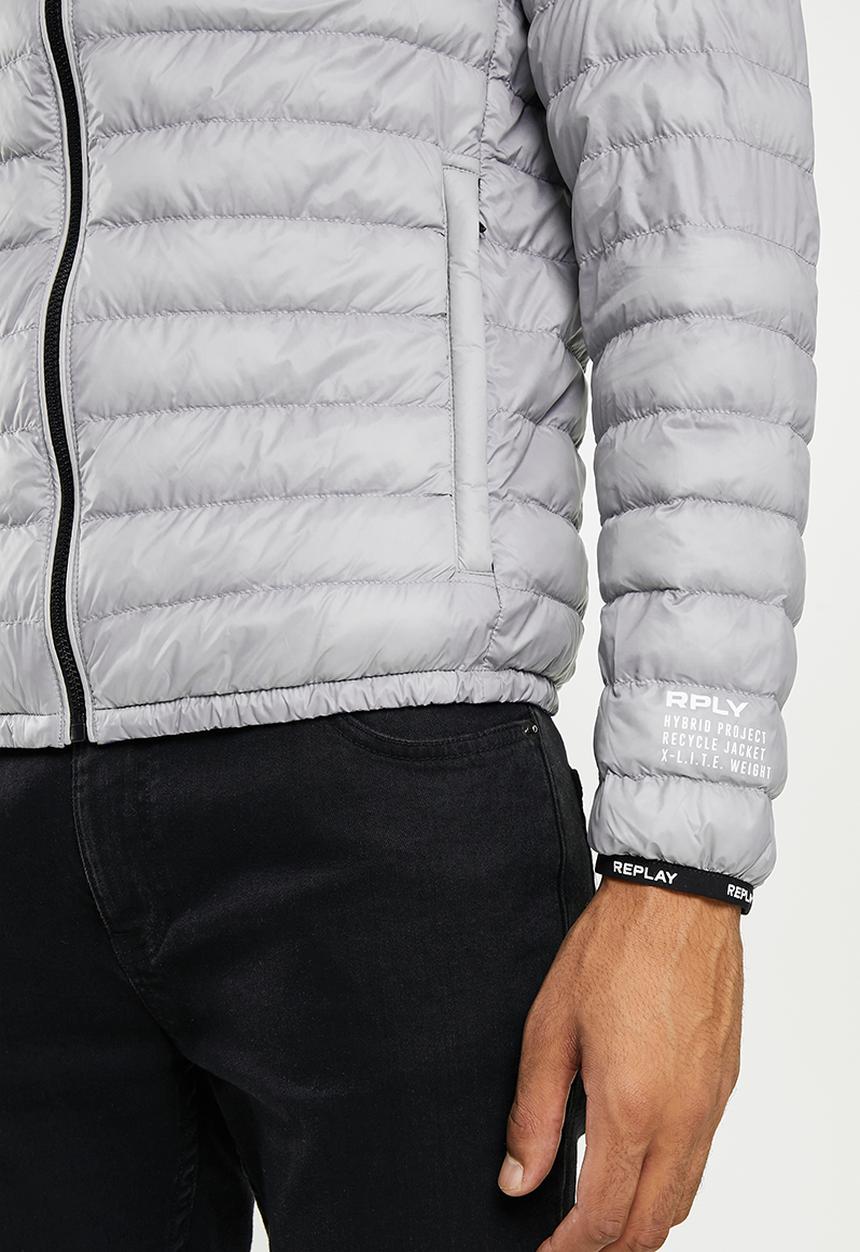 Replay - Hooded puffer jacket - grey