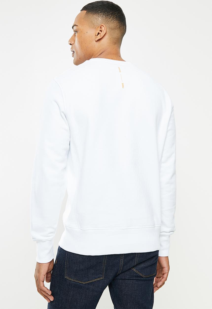 Superdry. - Corporate logo crew - white