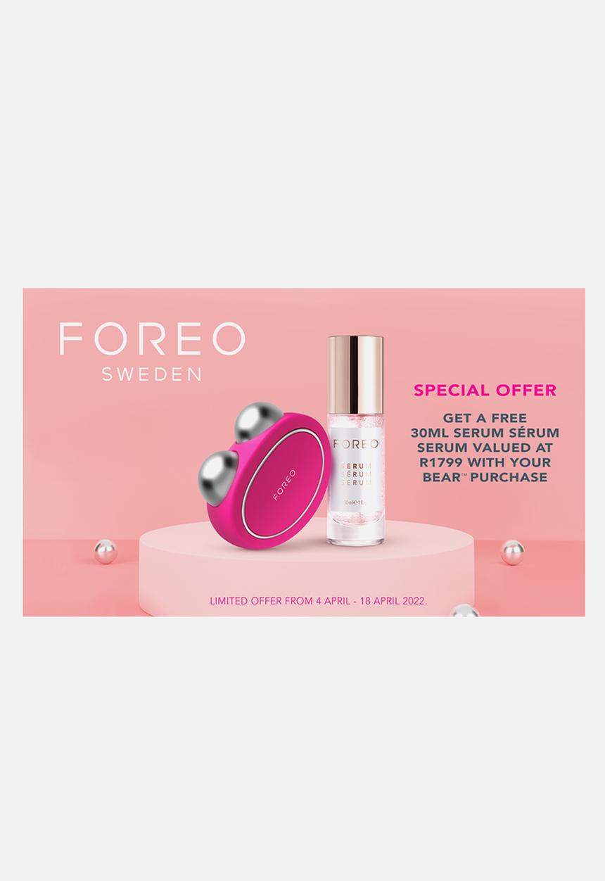 FOREO Sweden - BEAR™ Facelift Fuchsia + free SERUM SERUM SERUM 30ml