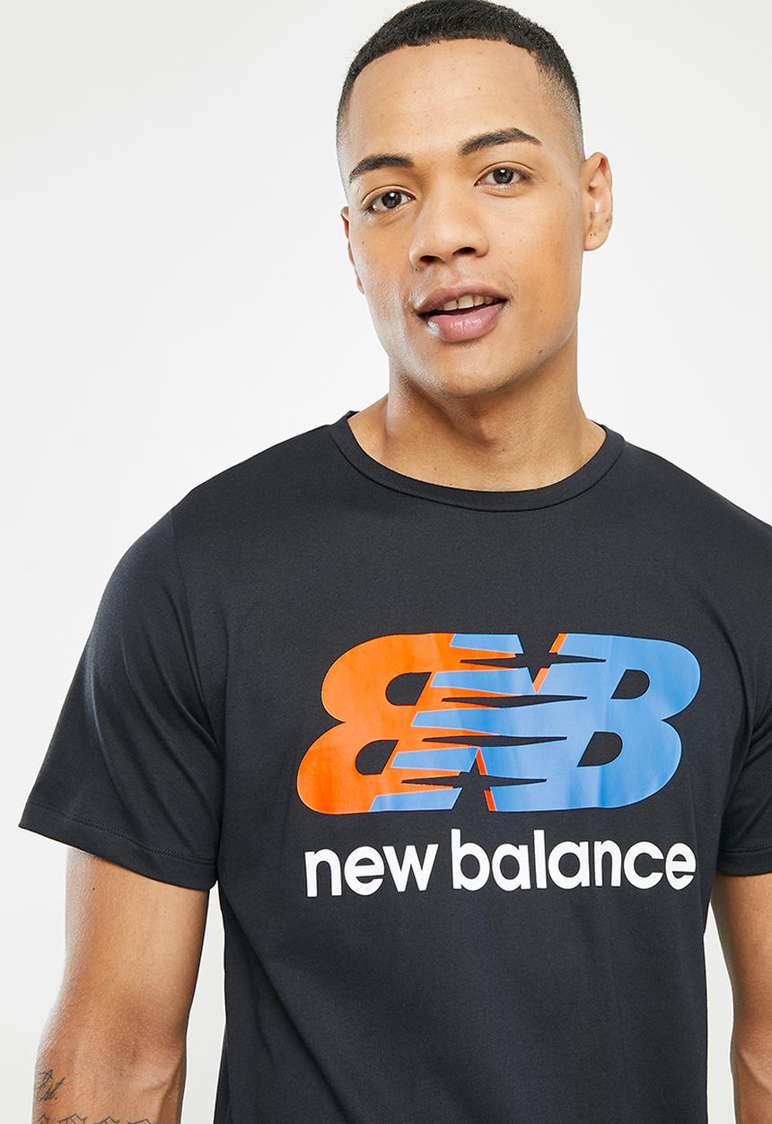 New Balance  - Tenacity Heather Tech SS Print Tee - Black 