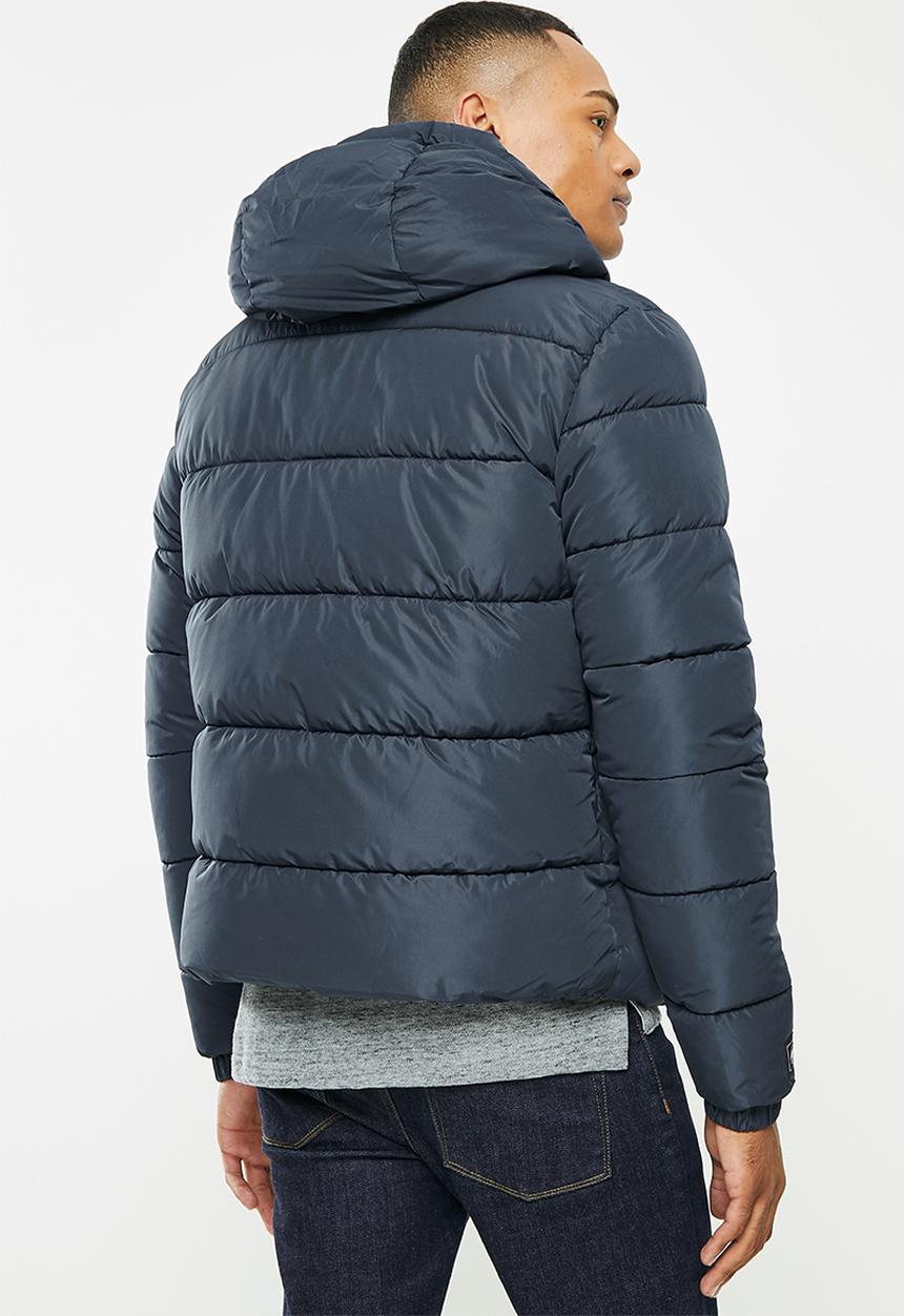 Superdry. - Hooded sports puffer - eclipse navy