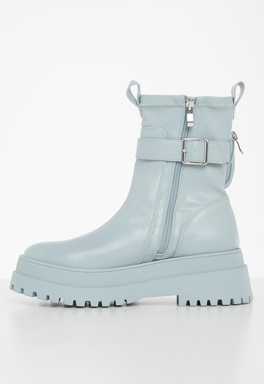 Public Desire - Thought chunky sole ankle boot - blue