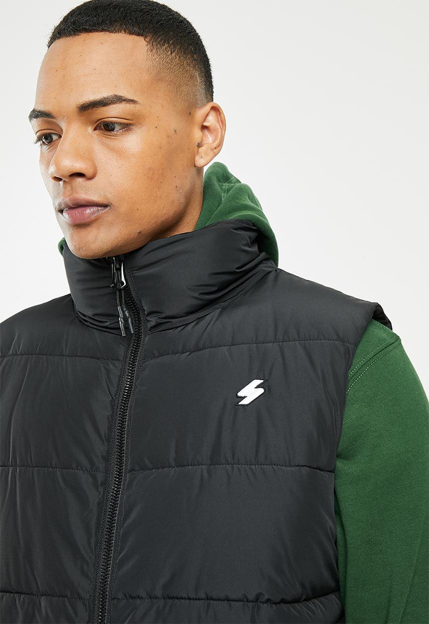 Superdry. - Sports puffer gilet - black