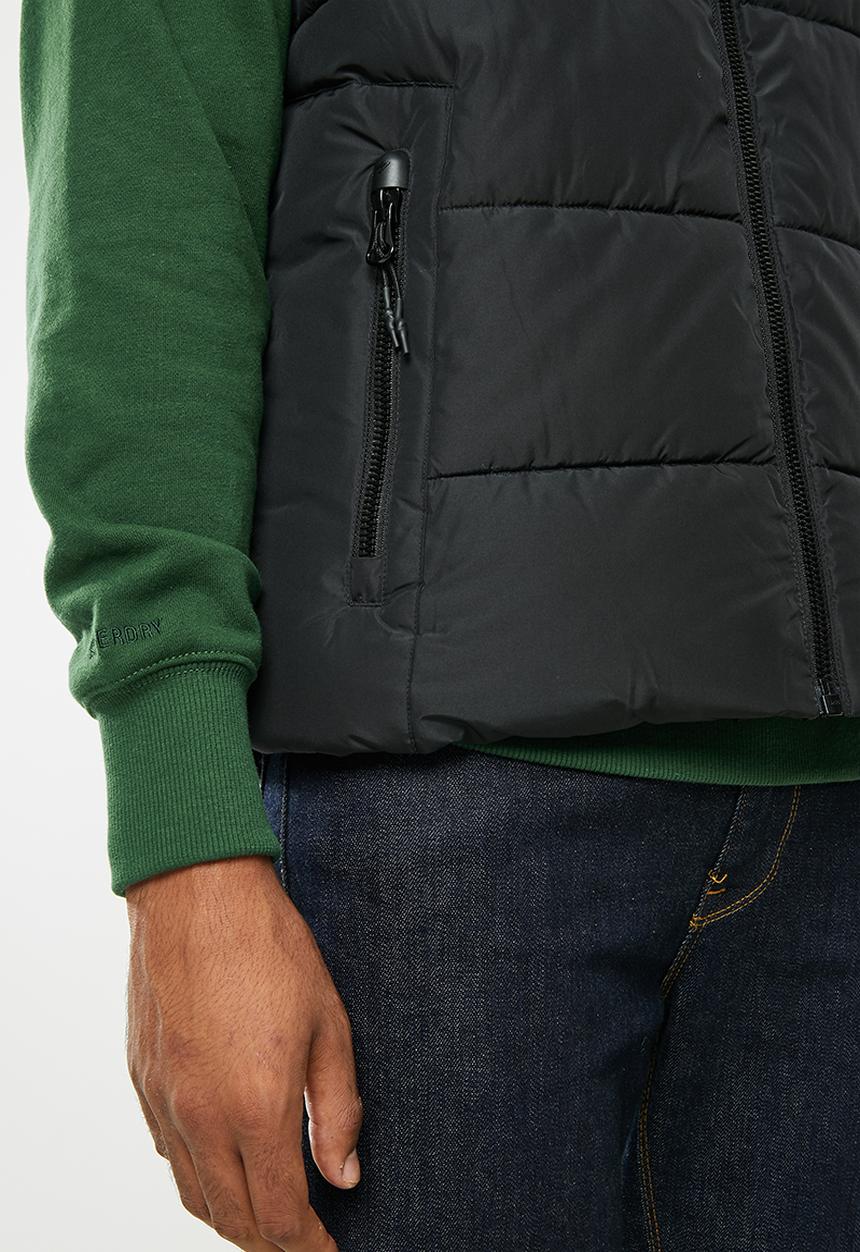 Superdry. - Sports puffer gilet - black