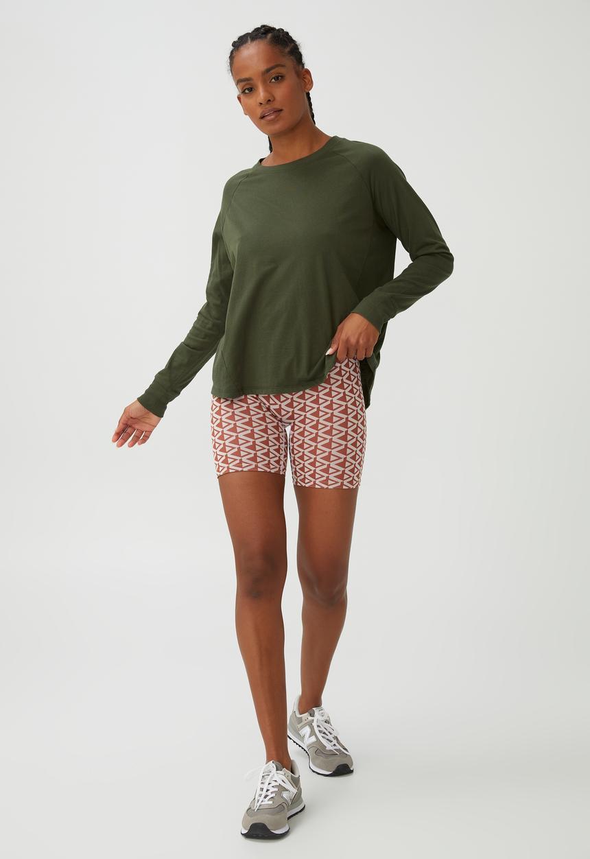 Cotton On - Active rib long sleeve top - khaki