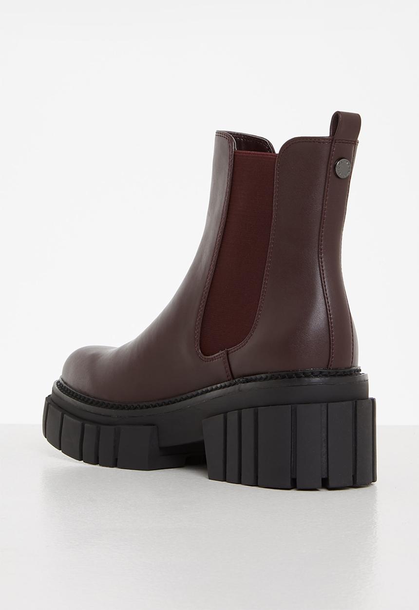 Steve Madden - Hailstorm leather chelsea boot - wine