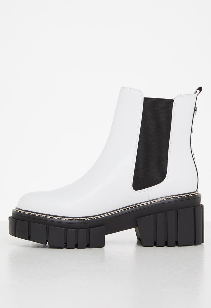 Steve Madden - Hailstorm leather chelsea boot - white