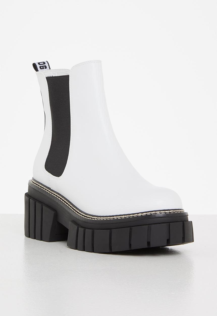 Steve Madden - Hailstorm leather chelsea boot - white