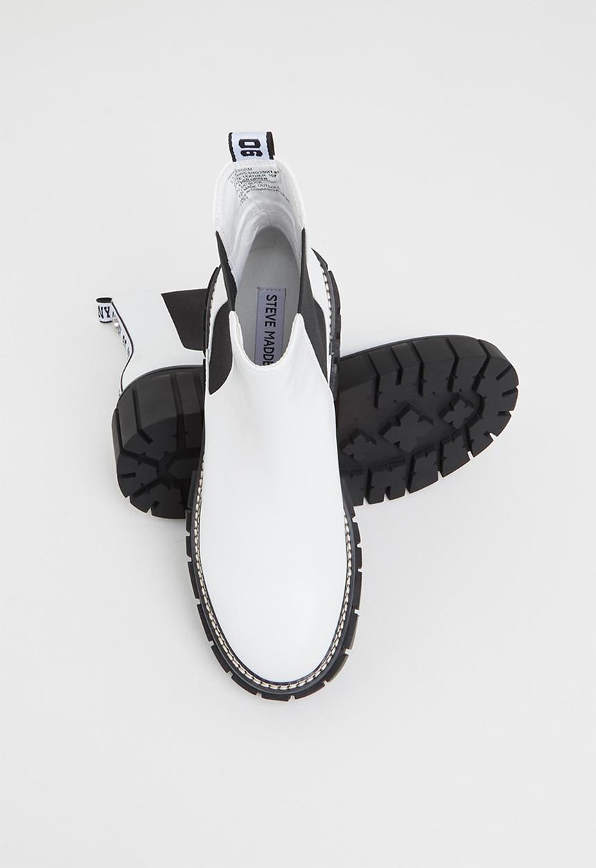 Steve Madden - Hailstorm leather chelsea boot - white