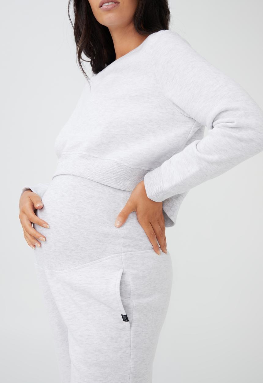 Cotton On - Maternity plush crew - cloudy grey marle
