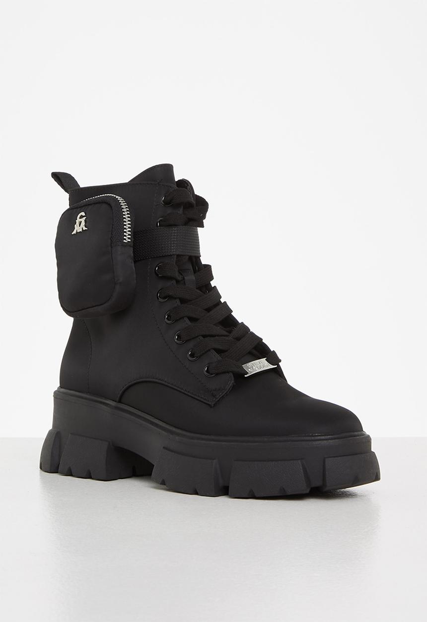 Steve Madden - Tanker-p lace up boot - black