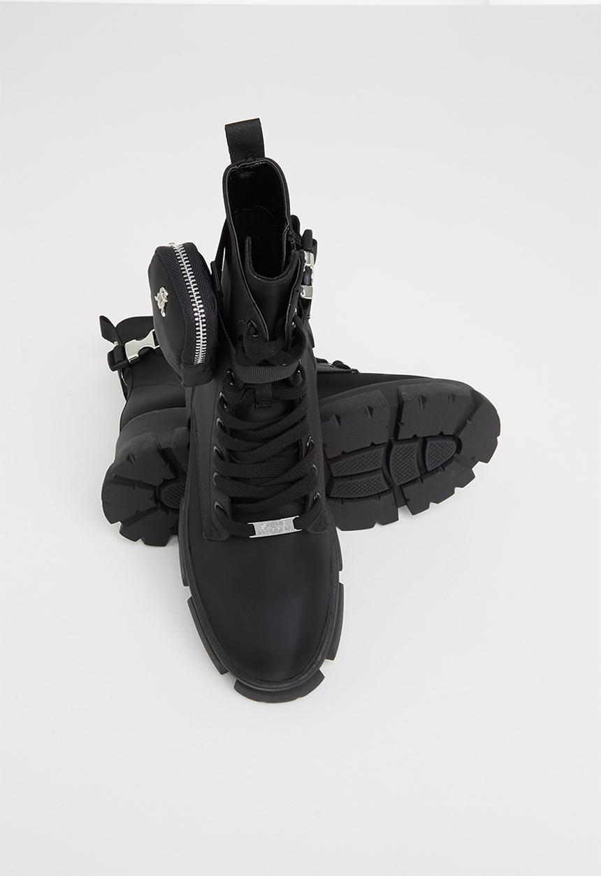 Steve Madden - Tanker-p lace up boot - black